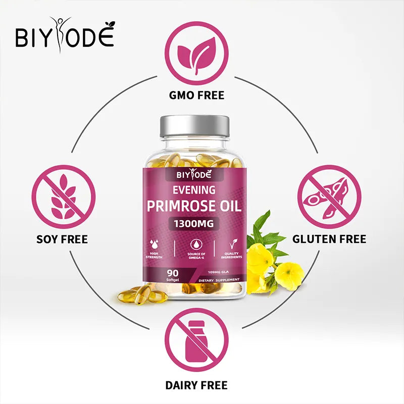 Biyode Evening Peimrose Oil 90 Softgel For Healthy Skin
