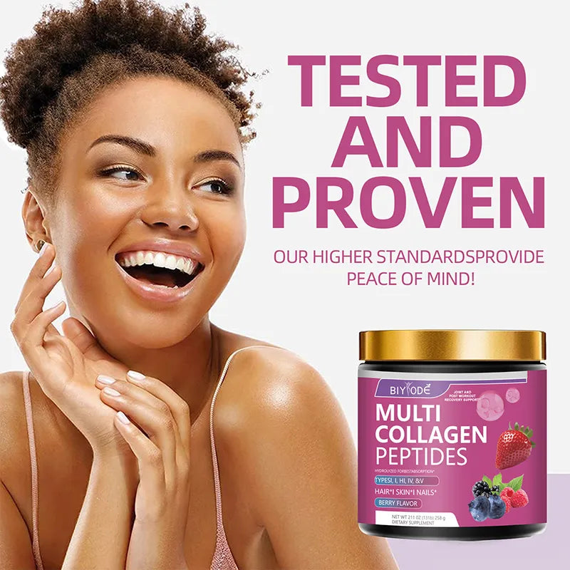 Biyode Multi Collagen Peptides Powder 258g Workout Recovery Support