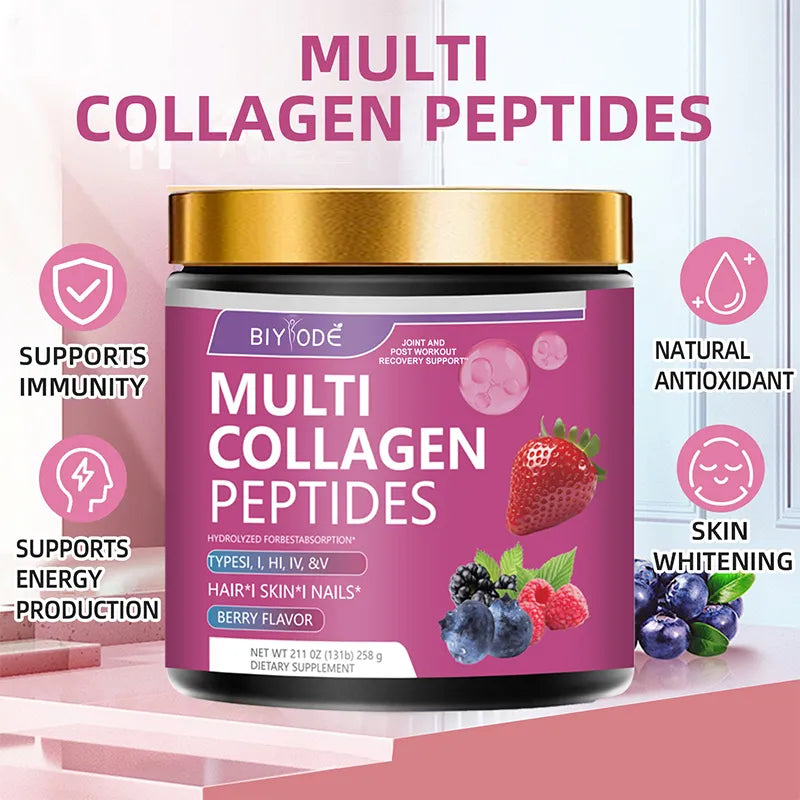 Biyode Multi Collagen Peptides Powder 258g Workout Recovery Support