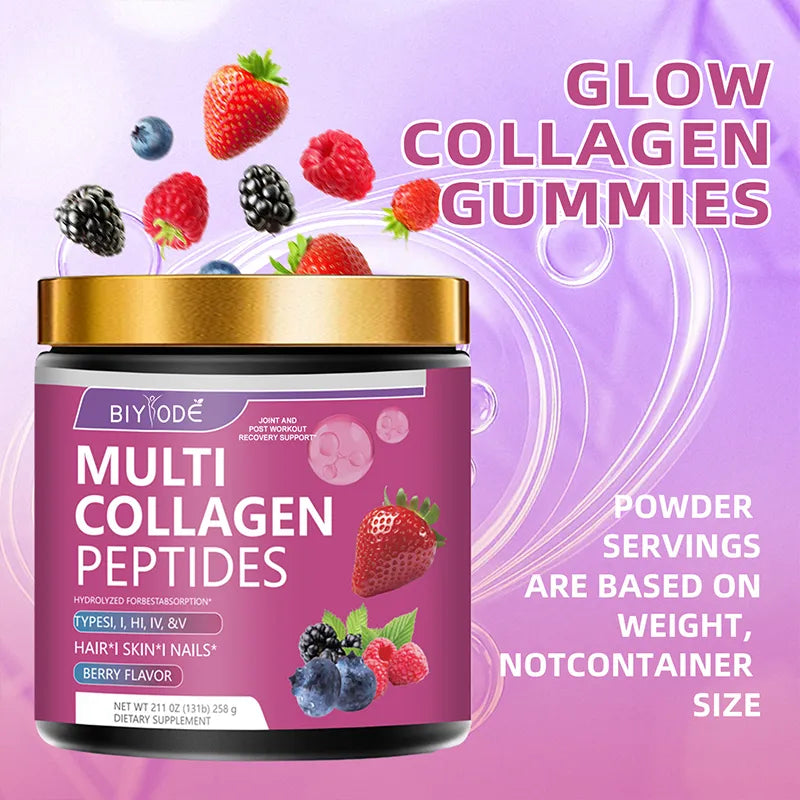 Biyode Multi Collagen Peptides Powder 258g Workout Recovery Support