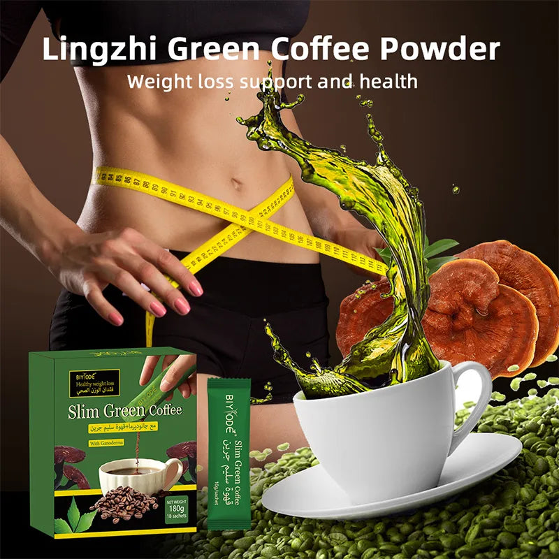 Biyode Lingzhi Green Coffee Powder 10g Supplement