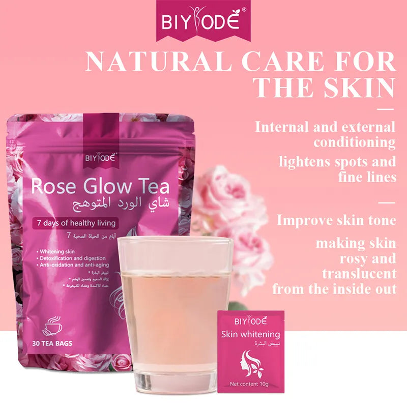 Biyode Rose Glow Tea Skin Whitening Tea Supplement