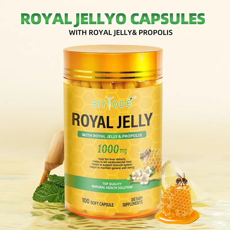 Biyode Royal Jelly Capsules 1000mg 100 Soft Capsule