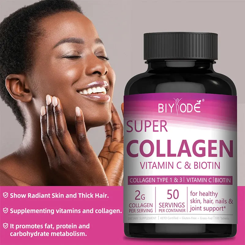 Biyode Super Collagen Tablets For Healthy Skin Hair Nails