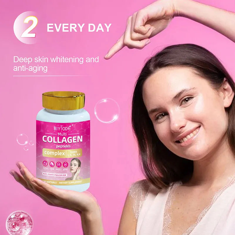Collagen Peptides Softgels For Skin Nail Hair