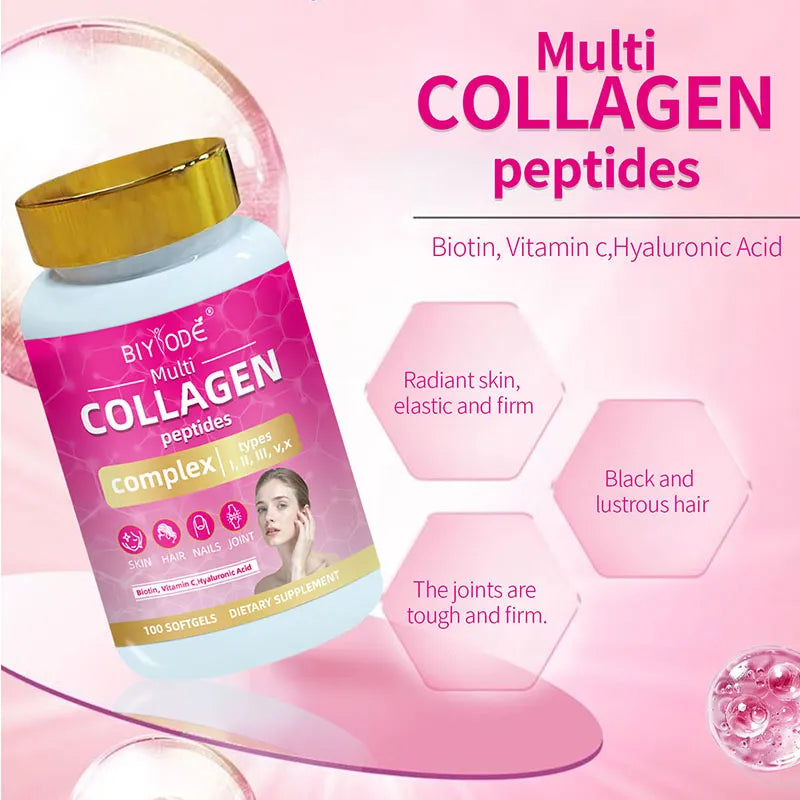Collagen Peptides Softgels For Skin Nail Hair