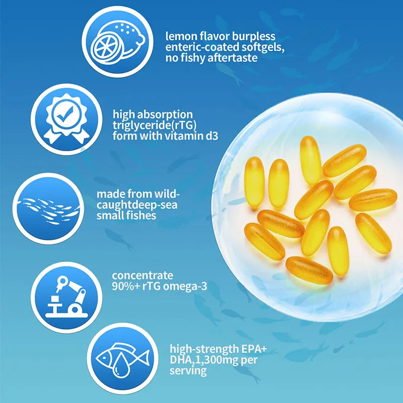 Omega 3-6-9 100 Softgels For Energy Support Supplements