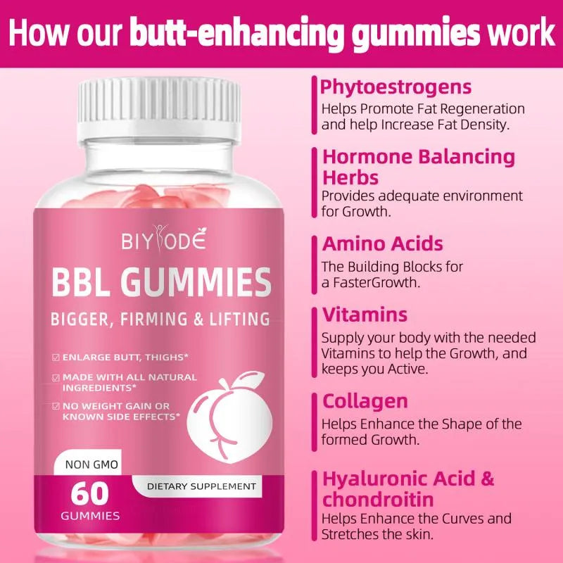 BBL Shape Gummies – Natural Booty Support Supplement